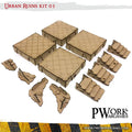 MDF Terrain Urban Ruins 03-PWork Wargames-Radaddel