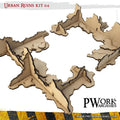 MDF Terrain Urban Ruins 04-PWork Wargames-Radaddel