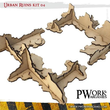 MDF Terrain Urban Ruins 04-PWork Wargames-Radaddel