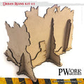 MDF Terrain Urban Ruins 05-PWork Wargames-Radaddel
