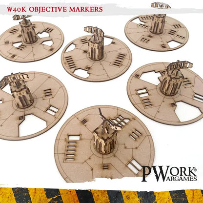MDF Terrain Only Objective Markers-PWork Wargames-Radaddel