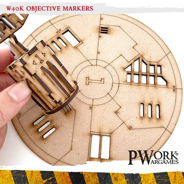 MDF Terrain Only Objective Markers-PWork Wargames-Radaddel
