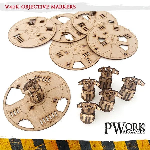 MDF Terrain Only Objective Radar Towers-PWork Wargames-Radaddel