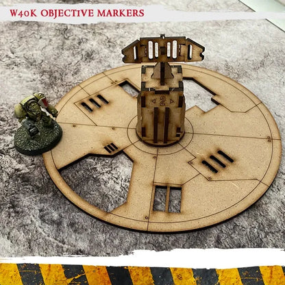 MDF Terrain Only Objective Radar Towers-PWork Wargames-Radaddel