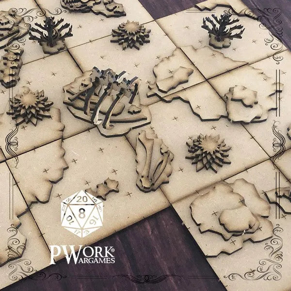 MDF RPG Tiles The Desert-PWork Wargames-Radaddel