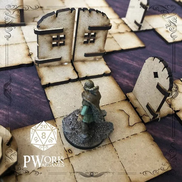 MDF RPG Tiles The Dungeon-PWork Wargames-Radaddel