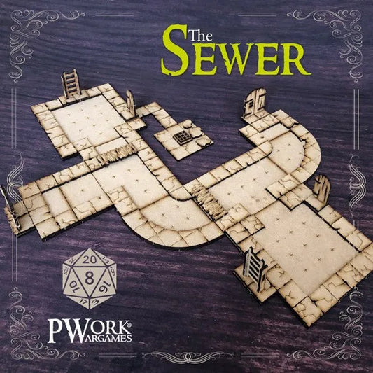 MDF RPG Tiles The Sewer-PWork Wargames-Radaddel