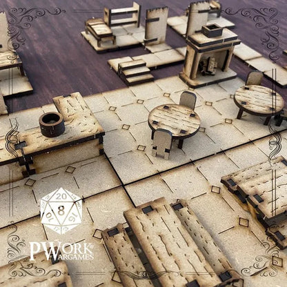 MDF RPG Tiles The Tavern-PWork Wargames-Radaddel