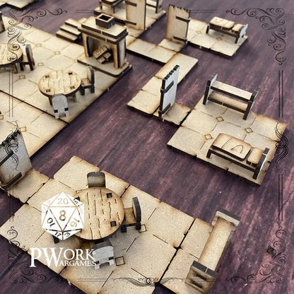 MDF RPG Tiles The Tavern-PWork Wargames-Radaddel