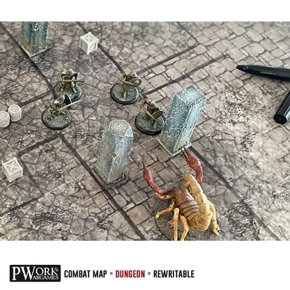 RPG Rewritable Combat Map Dungeon 24X24"-PWork Wargames-Radaddel