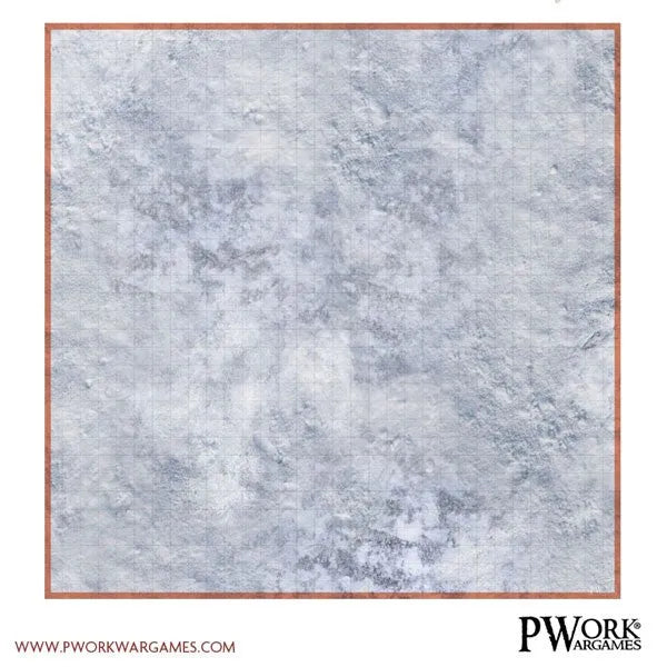 RPG Rewritable Combat Map Snow Plain 24x24"-PWork Wargames-Radaddel