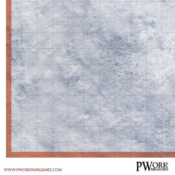 RPG Rewritable Combat Map Snow Plain 24x24"-PWork Wargames-Radaddel