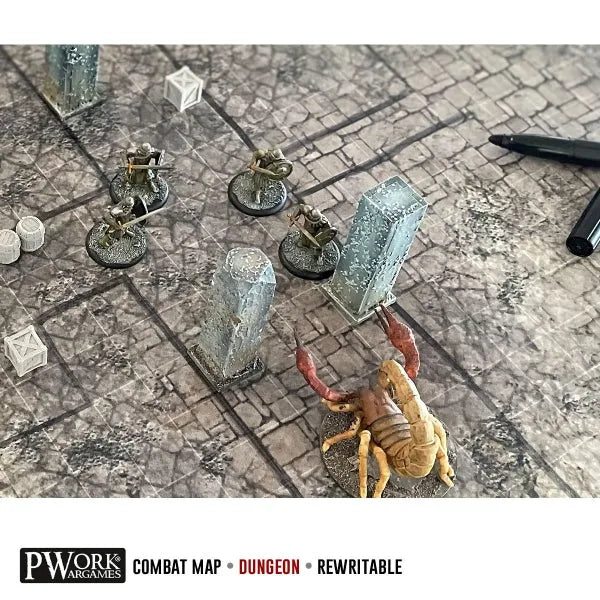 RPG Rewritable Combat Map Dungeon 30x30"-PWork Wargames-Radaddel