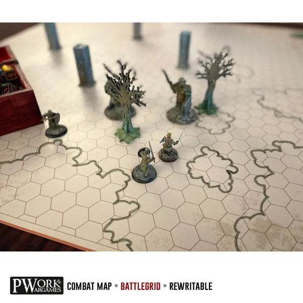 RPG Rewritable Hexagon Battlegrid 36x48"-PWork Wargames-Radaddel