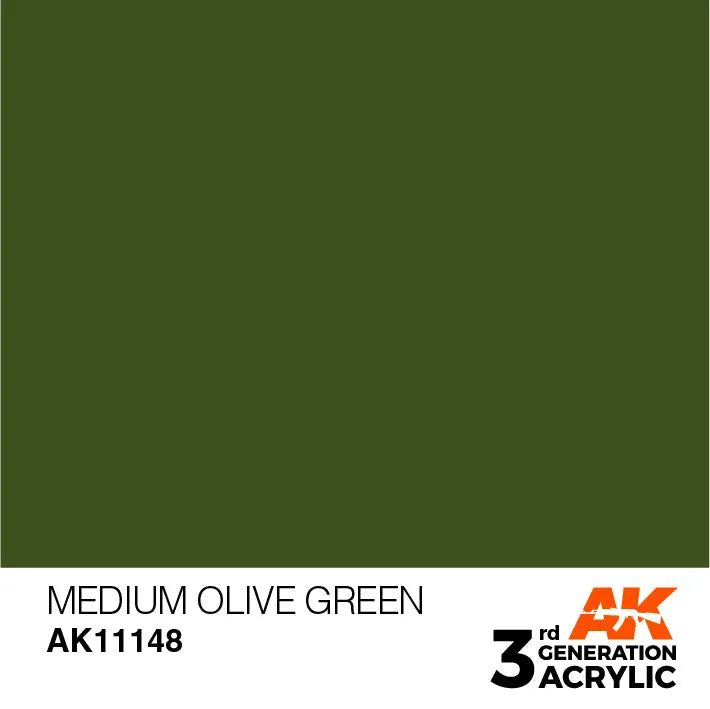AK 3GEN Medium Olive Green 17ml-AK-Interactive-Radaddel