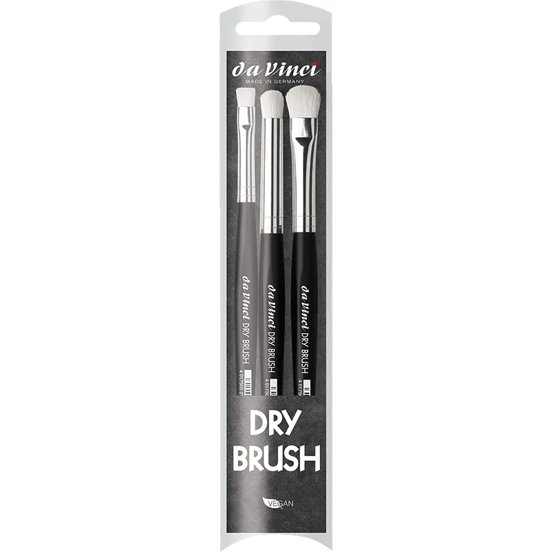 DRY BRUSH Set, Serie 140 No.6, 143 No.12 und 145 No.10-Da Vinci-Radaddel