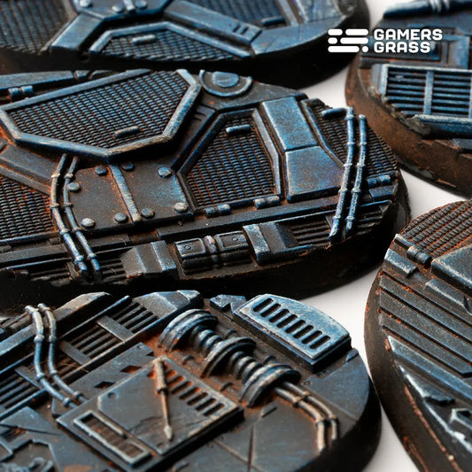 Spaceship Corridor Bases Oval 60mm (x4)-Gamers Grass-Radaddel