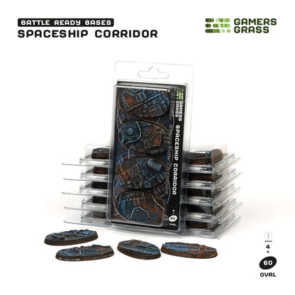 Spaceship Corridor Bases Oval 60mm (x4)-Gamers Grass-Radaddel