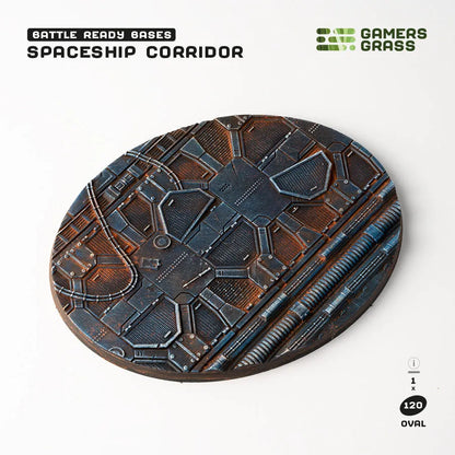 Spaceship Corridor Bases Oval 120mm (x1)-Gamers Grass-Radaddel