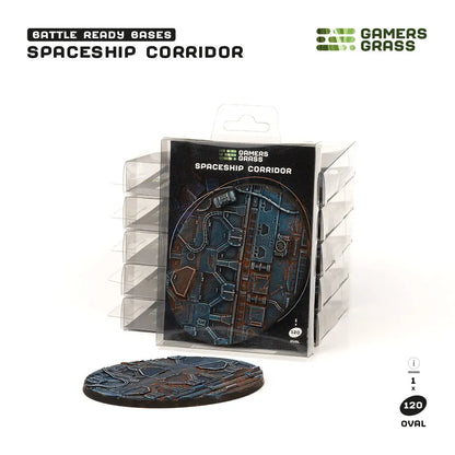 Spaceship Corridor Bases Oval 120mm (x1)-Gamers Grass-Radaddel