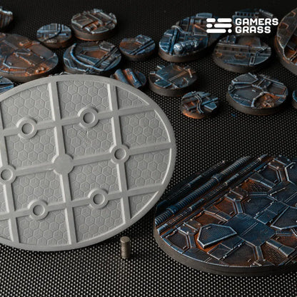 Spaceship Corridor Bases Oval 120mm (x1)-Gamers Grass-Radaddel