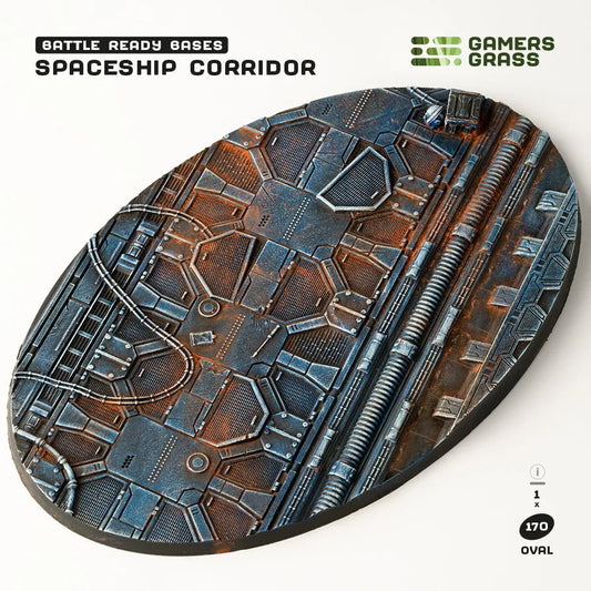 Spaceship Corridor Bases Oval 170mm (x1)-Gamers Grass-Radaddel