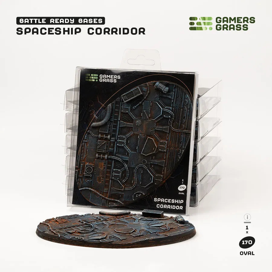 Spaceship Corridor Bases Oval 170mm (x1)-Gamers Grass-Radaddel