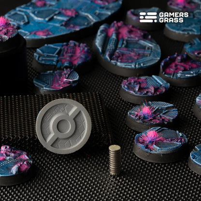 Alien Infestation Bases Round 25mm (x10)-Gamers Grass-Radaddel