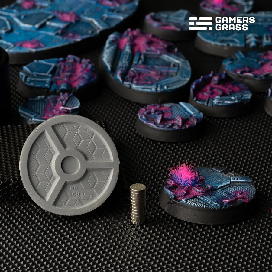 Alien Infestation Bases Round 40mm (x5)-Gamers Grass-Radaddel