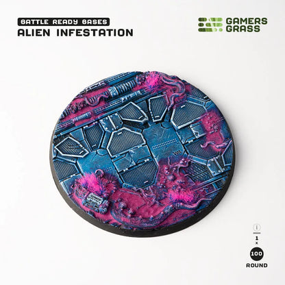 Alien Infestation Bases Round 100mm (x1)-Gamers Grass-Radaddel