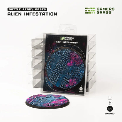 Alien Infestation Bases Round 100mm (x1)-Gamers Grass-Radaddel