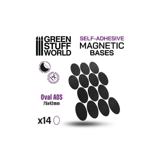 Vorgeschnittene Magnete - Oval 75x42mm-Greenstuff World-Radaddel