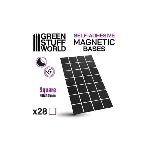 Vorgeschnittene Magnete - Quadrate 40x40mm-Greenstuff World-Radaddel