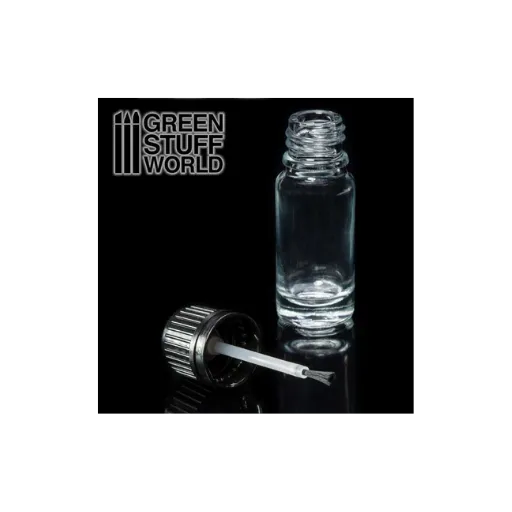Leere glas Flasche mit Pinsel-Greenstuff World-Radaddel