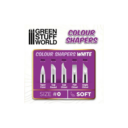 Modellierpinsel - Colour Shaper - Grösse 0 - Weiß weich-Greenstuff World-Radaddel
