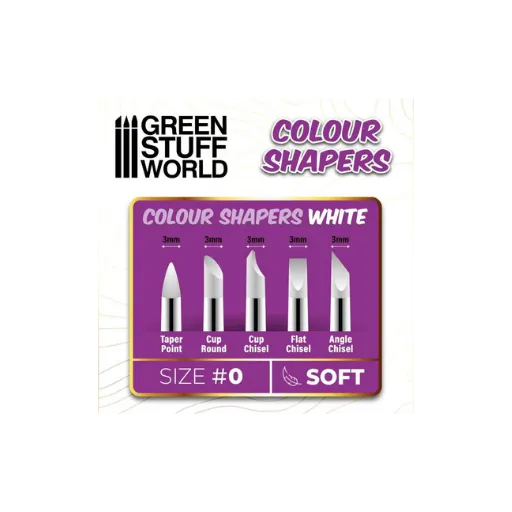 Modellierpinsel - Colour Shaper - Grösse 0 - Weiß weich-Greenstuff World-Radaddel