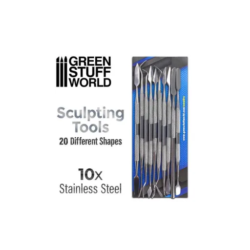 10x Modellierwerkzeug Set-Greenstuff World-Radaddel