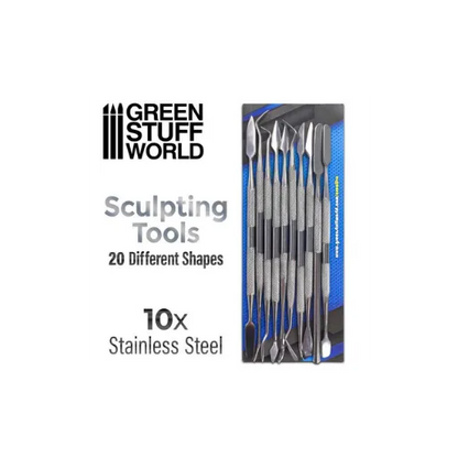 10x Modellierwerkzeug Set-Greenstuff World-Radaddel