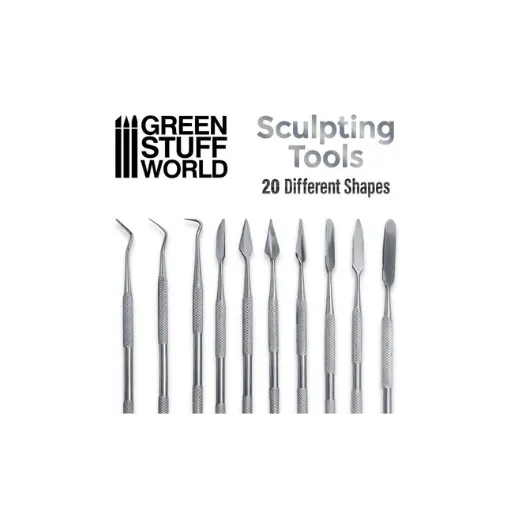 10x Modellierwerkzeug Set-Greenstuff World-Radaddel