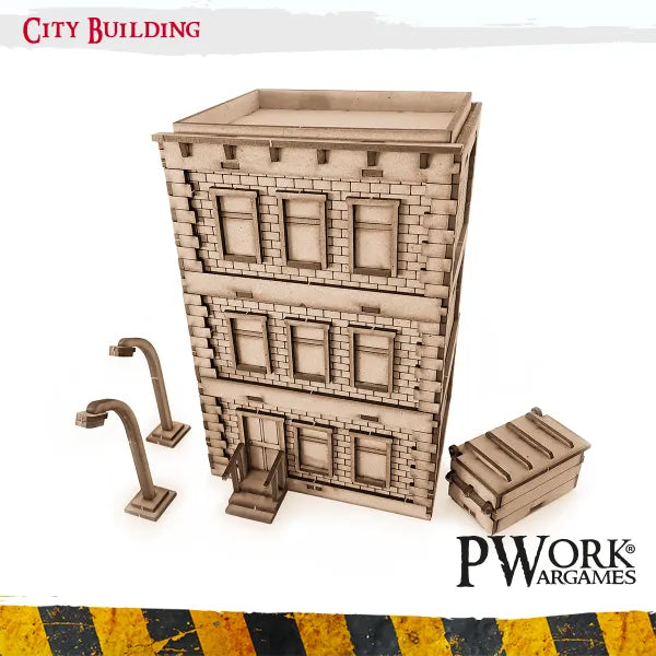 MDF TERRAIN City Building-PWork Wargames-Radaddel