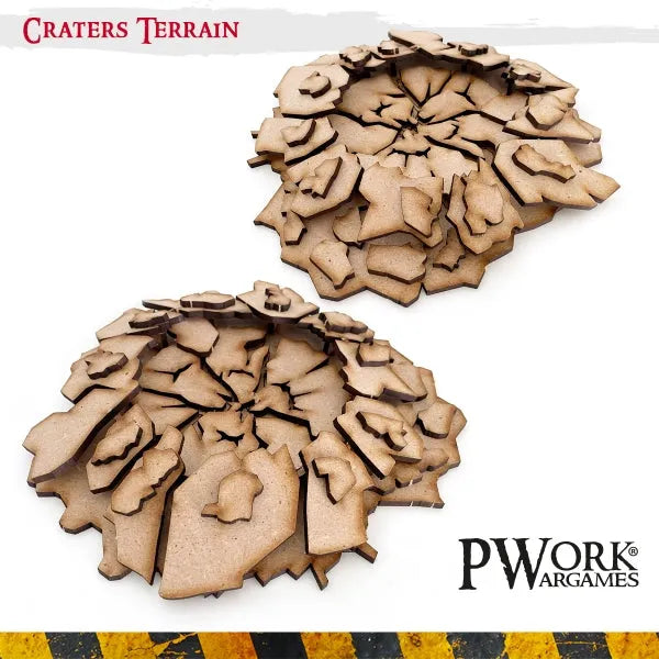 MDF TERRAIN Craters Terrain-PWork Wargames-Radaddel