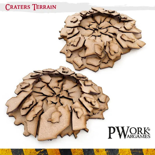 MDF TERRAIN Craters Terrain-PWork Wargames-Radaddel