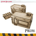 MDF TERRAIN Store Building-PWork Wargames-Radaddel
