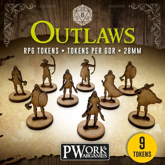 RPG TOKENS Outlaws-PWork Wargames-Radaddel