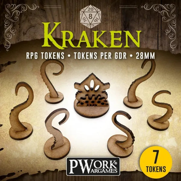 RPG TOKENS Kraken-PWork Wargames-Radaddel