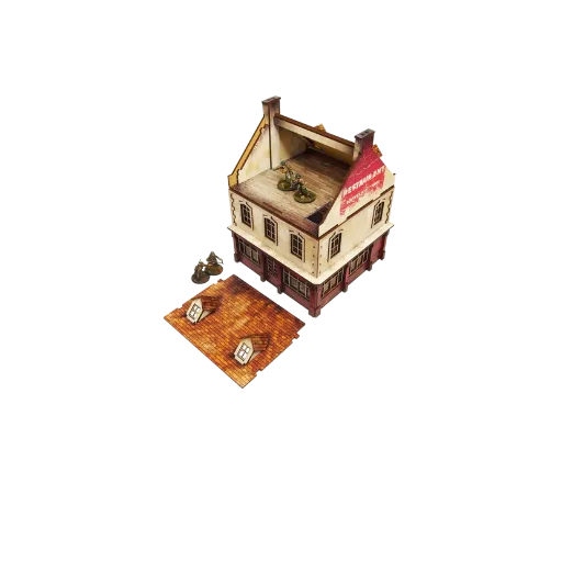 Pre-painted WW2 Normandy Restaurant-Micro Art Studio-Radaddel