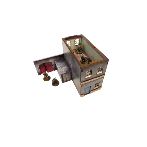 Pre-painted WW2 Normandy Townhouse 1-Micro Art Studio-Radaddel