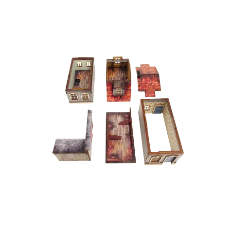 Pre-painted WW2 Normandy Townhouse 1-Micro Art Studio-Radaddel
