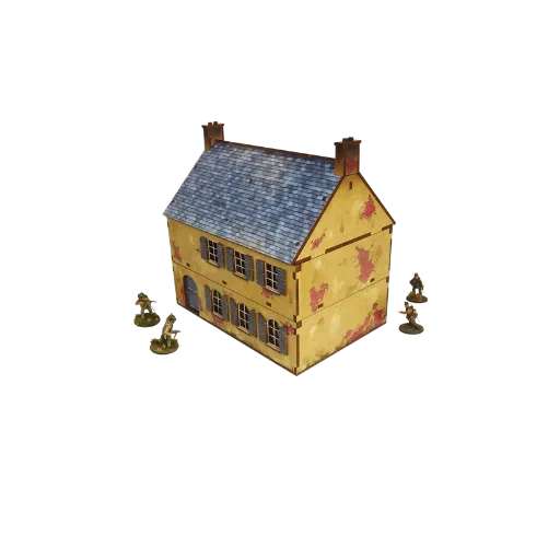 Pre-painted WW2 Normandy Townhouse 2-Micro Art Studio-Radaddel