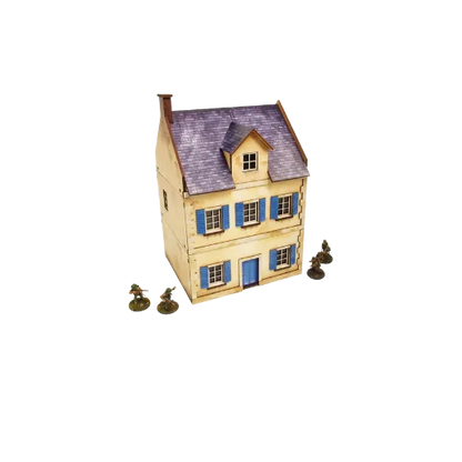 Pre-painted WW2 Normandy Townhouse 3-Micro Art Studio-Radaddel